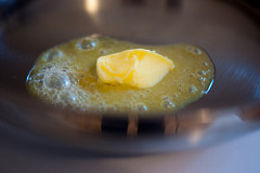 Melting Butter in a pan.