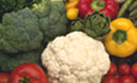 Brightly colored broccoli, cauliflower, peppers, and other vegetables