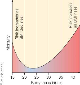 j or u shaped curve: relationship between BMI and risk of death