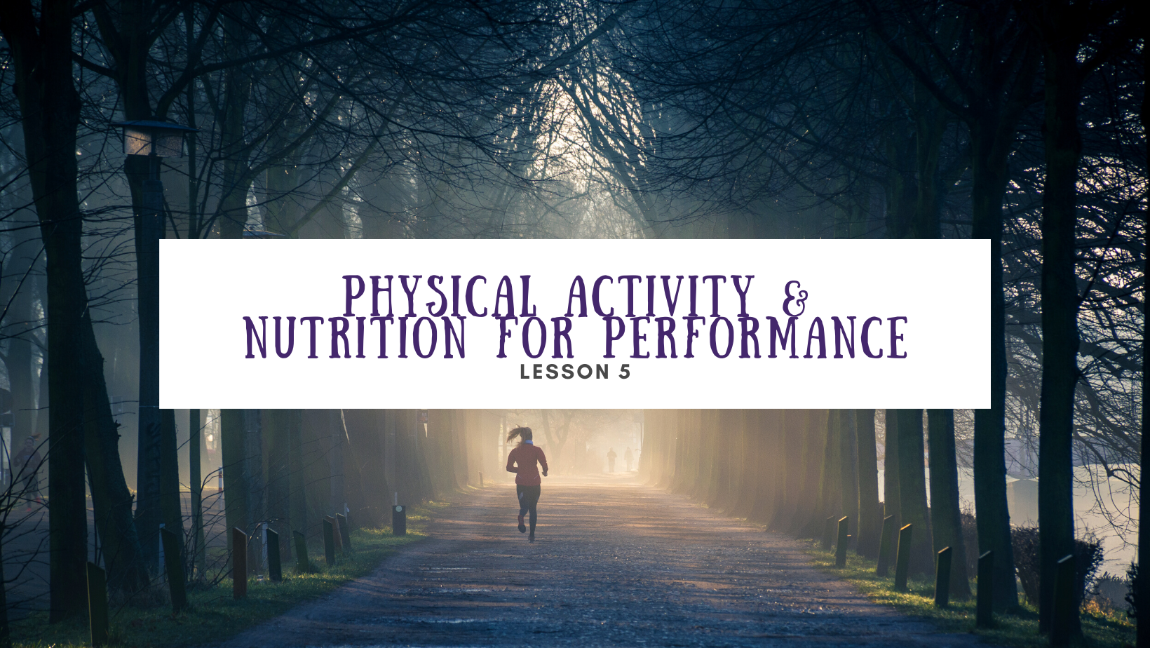 Lesson 5 Physical Activity & Nutrition for Performance
