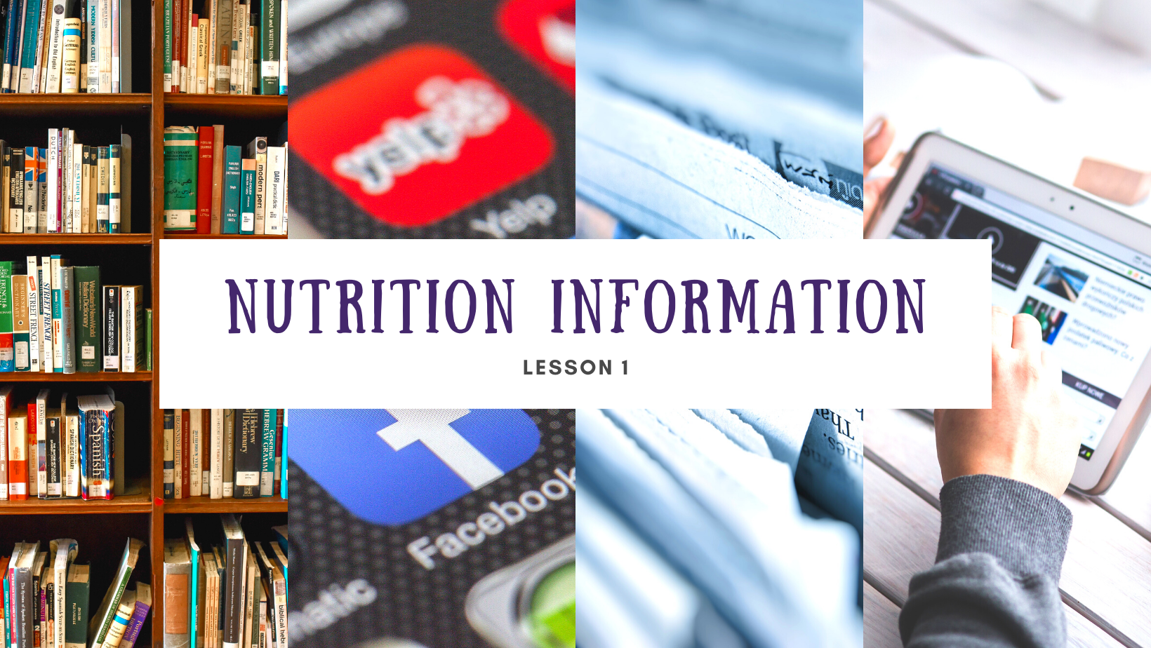 Lesson 1 Nutrition Information