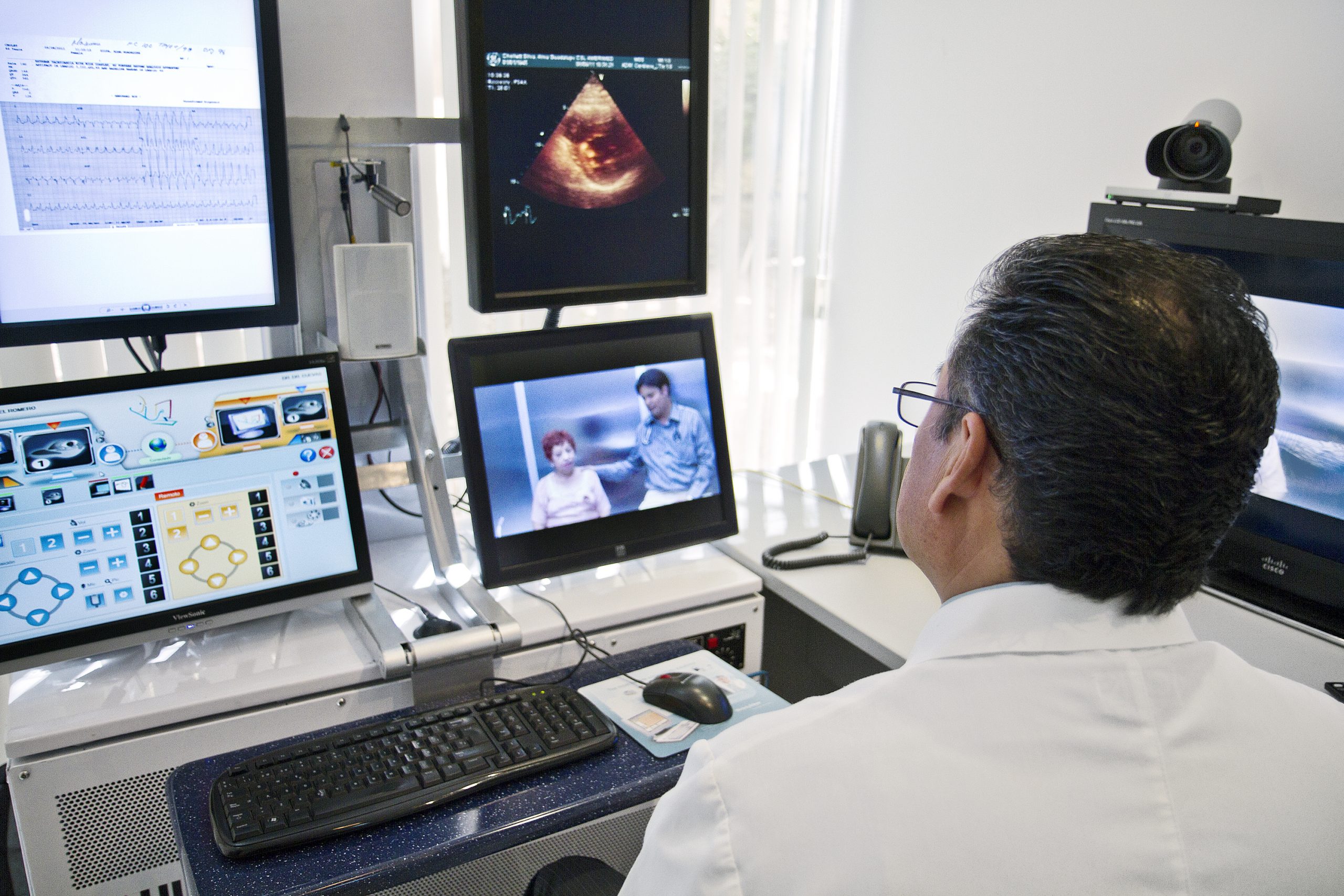 Photo showing a medical provider providing Telehealth services