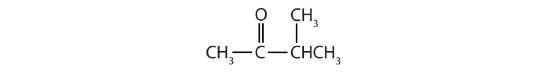 A carbonyl carbon is bonded to a methyl group and an isopropyl group.