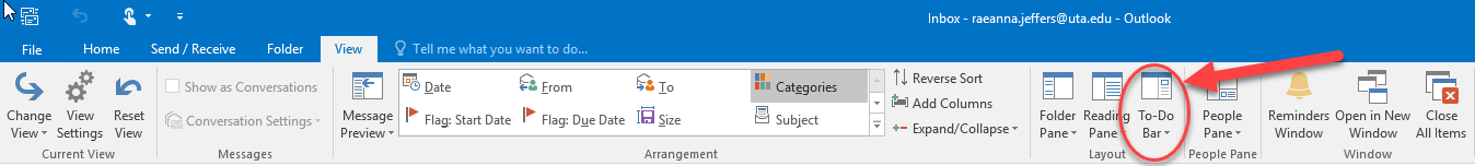Screenshot of an email client. The toolbar features options like New Email, Delete, and Folder. A red arrow and circle highlight the Move to Archive button.
