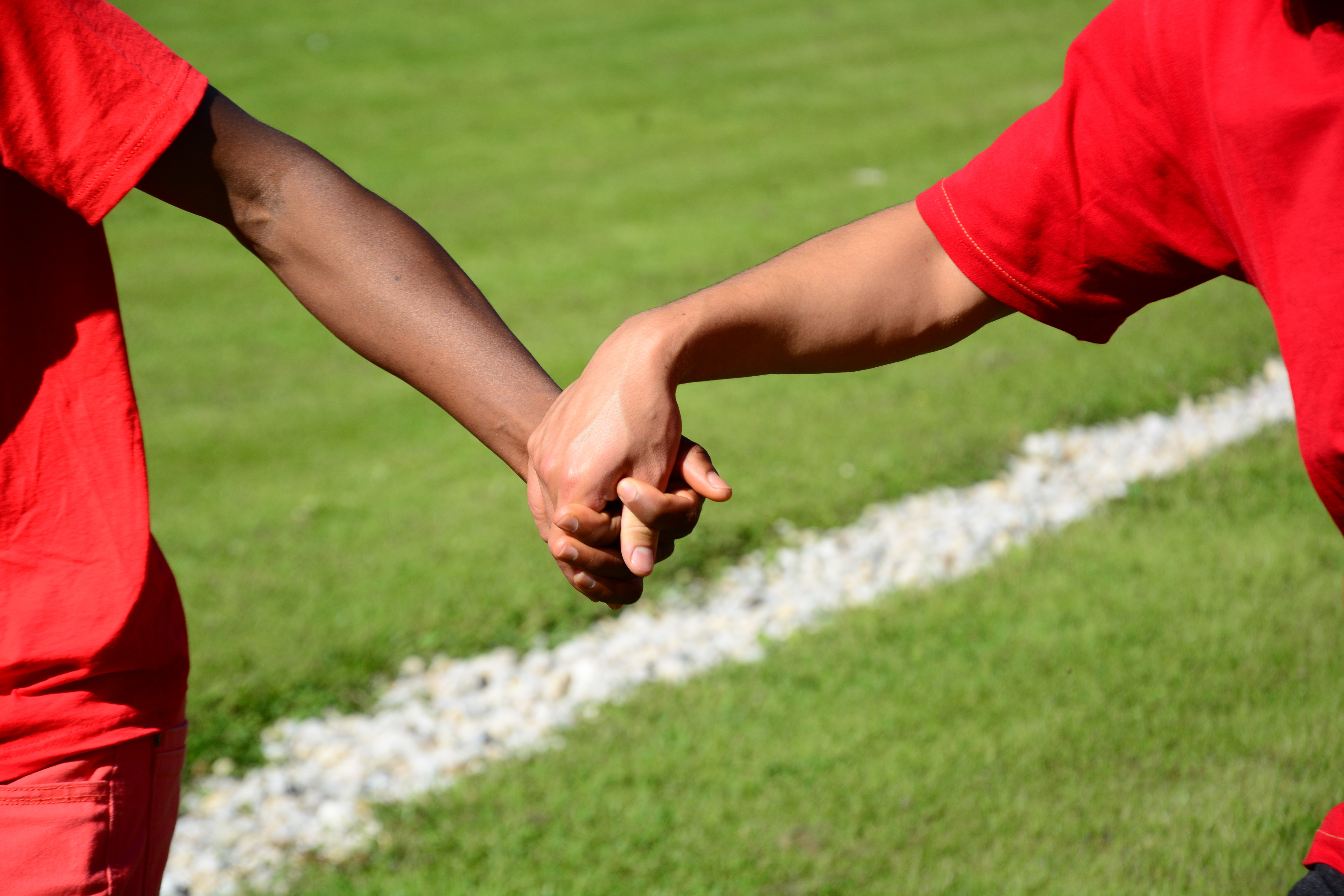Athletes handshake